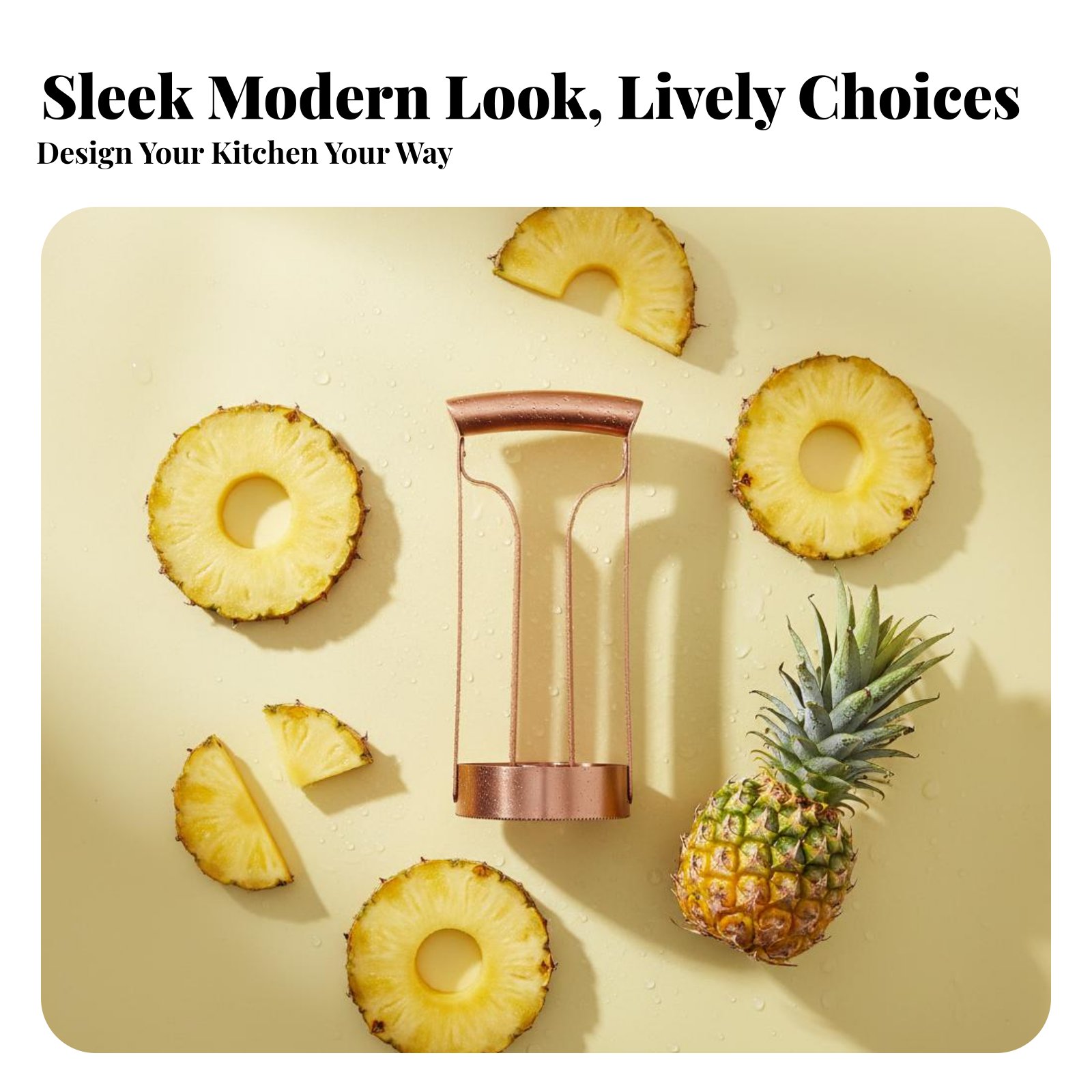 Kitchen Gadgets Kitchen - ステンレス製パイナップルカッター 芯抜き・スライス用 ステンレス製パイナップルカッター キッチンガジェット 使いやすい 省力化