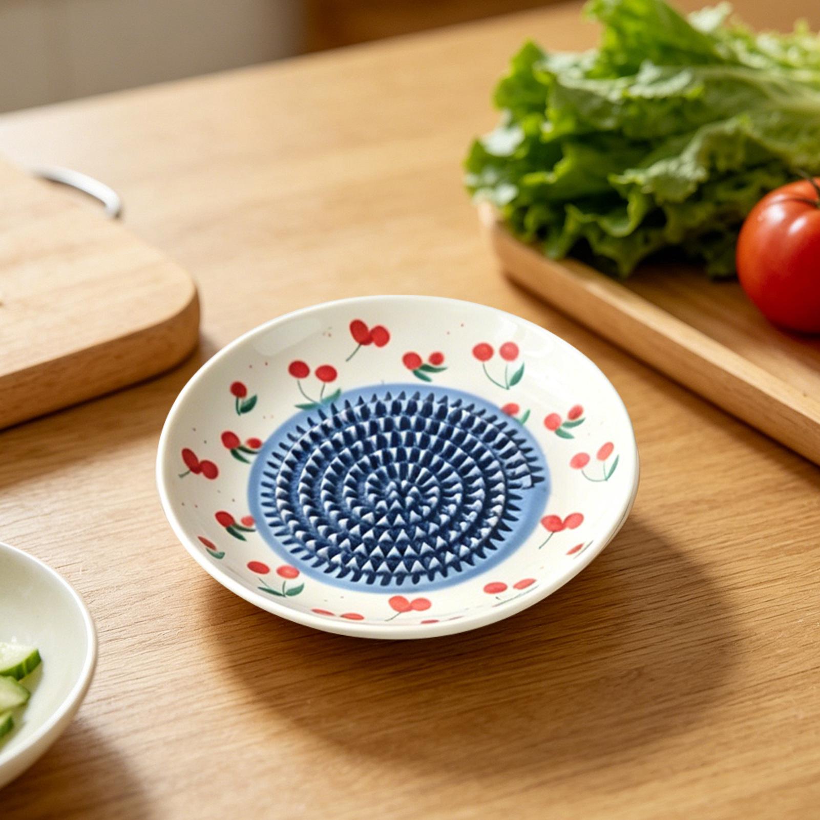 Kitchen Hand Gadgets - シンプルなセラミック製生姜おろし器、手動グラインダー、ニンニク潰し器、携帯用磁器製ニンジン生姜粉砕器、キッチンガジェット