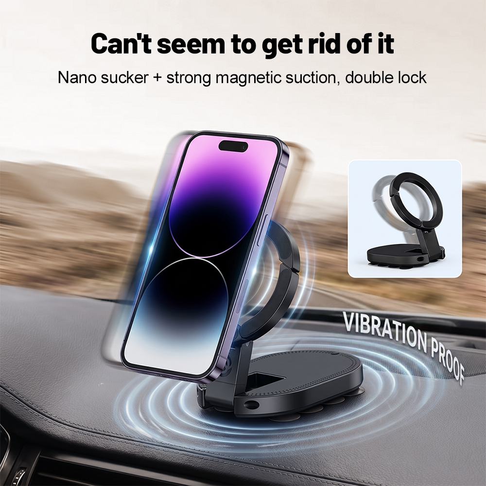 Kitchen Gadgets Kitchen - 360 ° 回転式3-in-1吸盤式マグネット携帯ホルダー 多角度調整可能 折りたたみ式マグネット携帯スタンド デスクトップブラケット