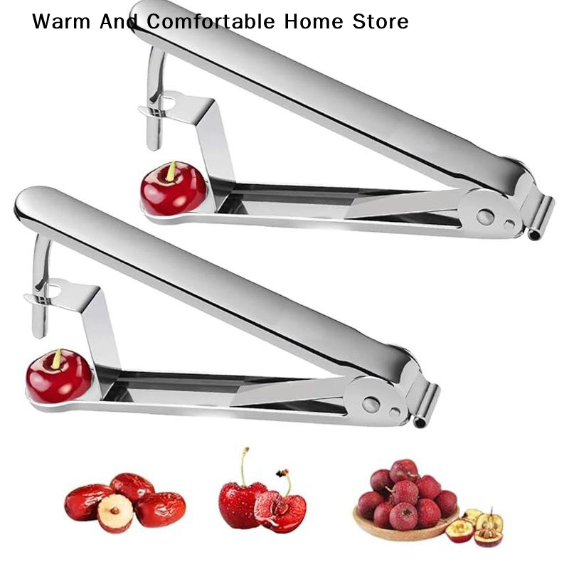 Kitchen Gadgets Kitchen - 多機能ピットリムーバー、チェリー、サンザシ、レッドデーツ、オリーブ用、創造的な種抜きツール、家庭用小型キッチンガジェット