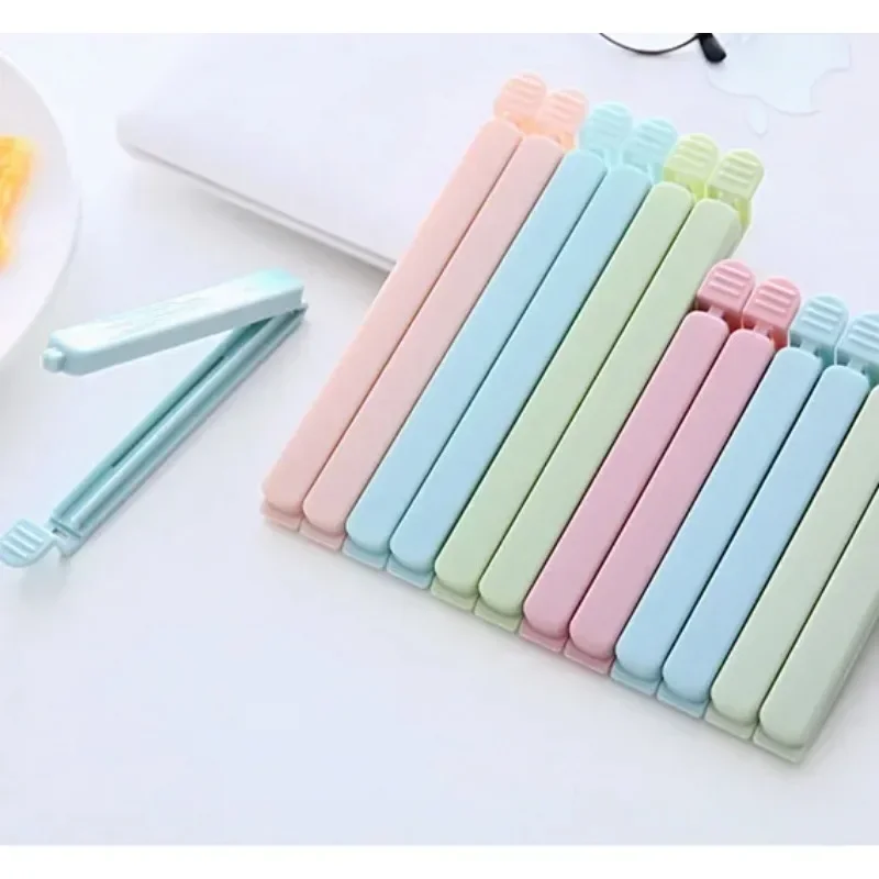 Kitchen Gadgets Best Sellers 2025 - 10個入りバッグクリップ 食品スナック密封クリップ12/15.5cm ポータブルキッチン収納アクセサリーツール 弾性バックルパッケージバッグクランプ 2025