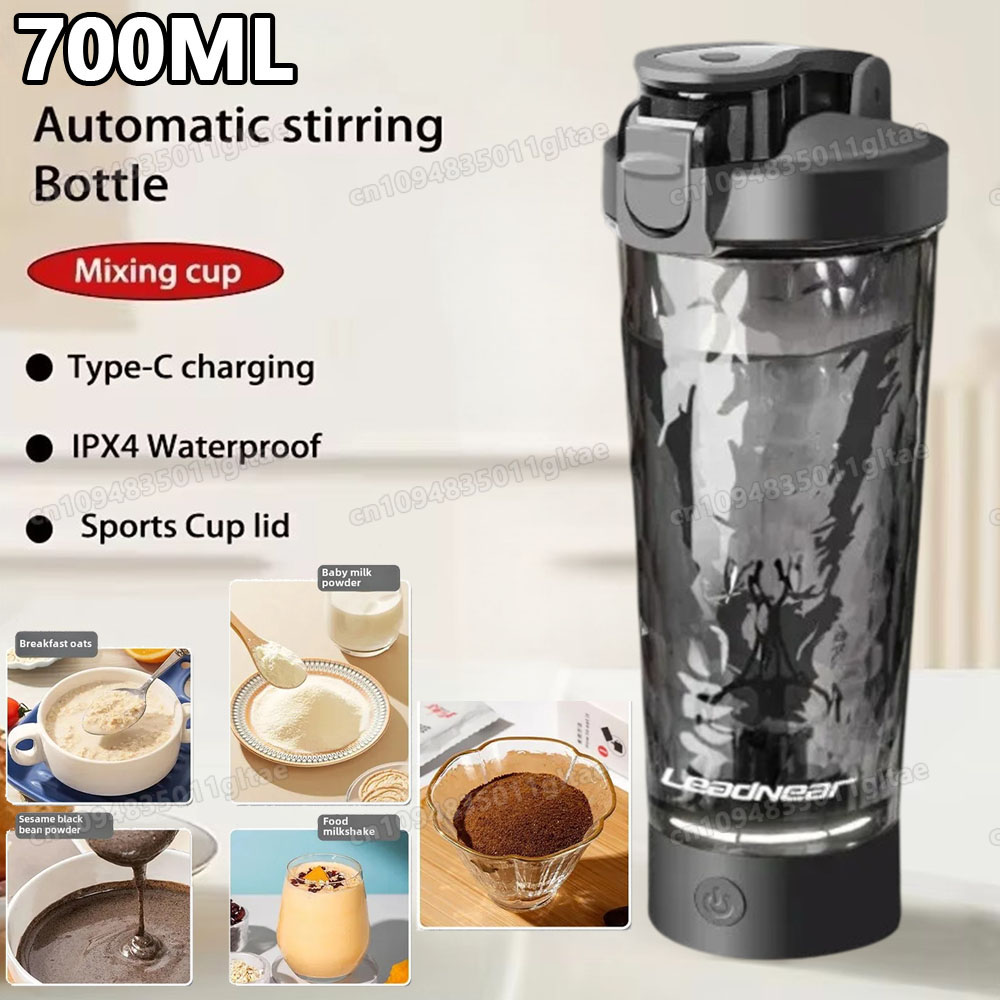 Kitchen Gadgets Electric - 新しい電動プロテインパウダーミキシングカップ自動シェーカーボトルミキサーシェイクボトルミルクコーヒーケトルキッチンアクセサリー用