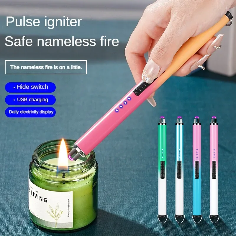 Kitchen Gadgets Best Sellers 2025 - 5 パック電気防風ライター、キッチンファイヤースティック、スモークアクセサリー、フレームレス USB 充電式軽量ライター 2025 新
