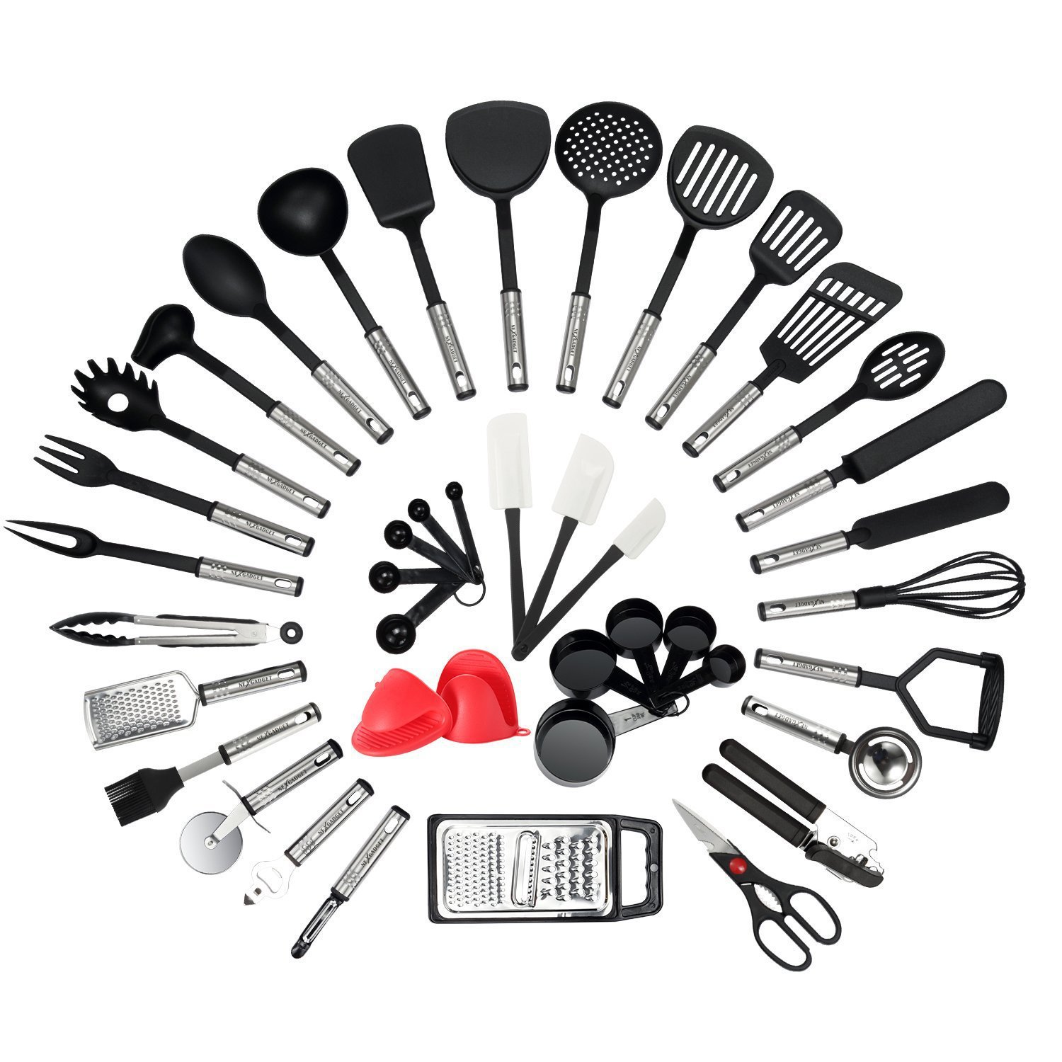 Kitchen Gadgets Kitchen - ホットセール42点セット ノンスティック耐熱ナイロンステンレス製キッチン用品/調理器具/アクセサリー/調理ツール/キッチンツールセット
