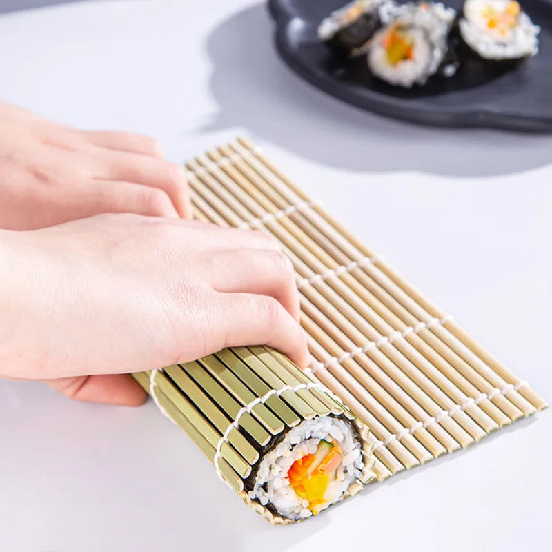 Kitchen Hand Gadgets - DIY 竹寿司メーカーローリングマット寿司ツールライスローラーキッチンガジェットハンドメーカー食品ライスロール型調理アクセサリー