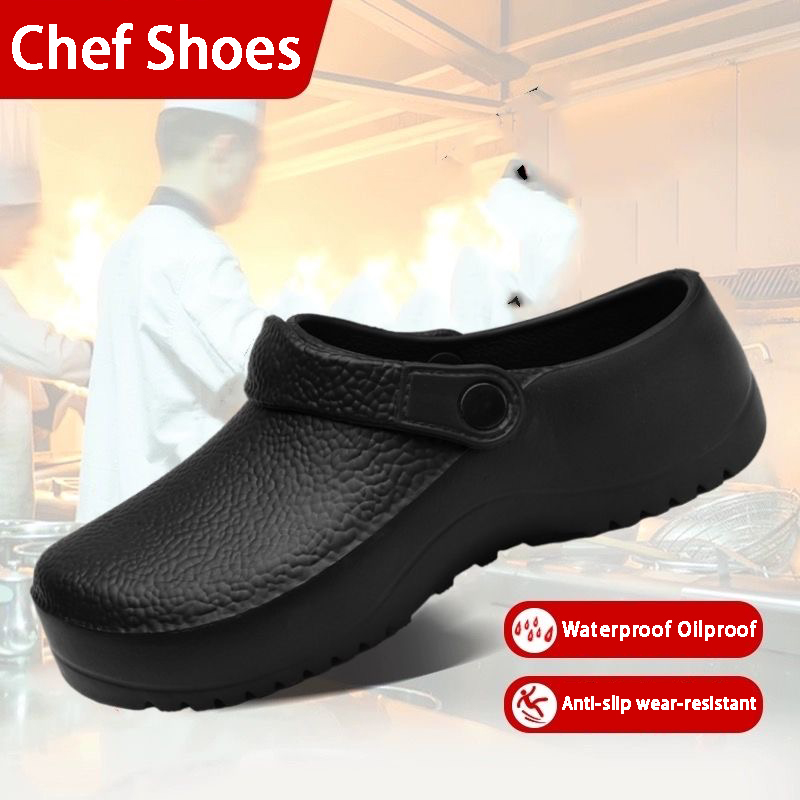 Kitchen Gadgets Best Sellers 2025 - EVA-男性用滑り止め作業靴,大きな黒いサンダル,耐水性と撥油性,シェフの靴,キッチンアクセサリー,夏,2022