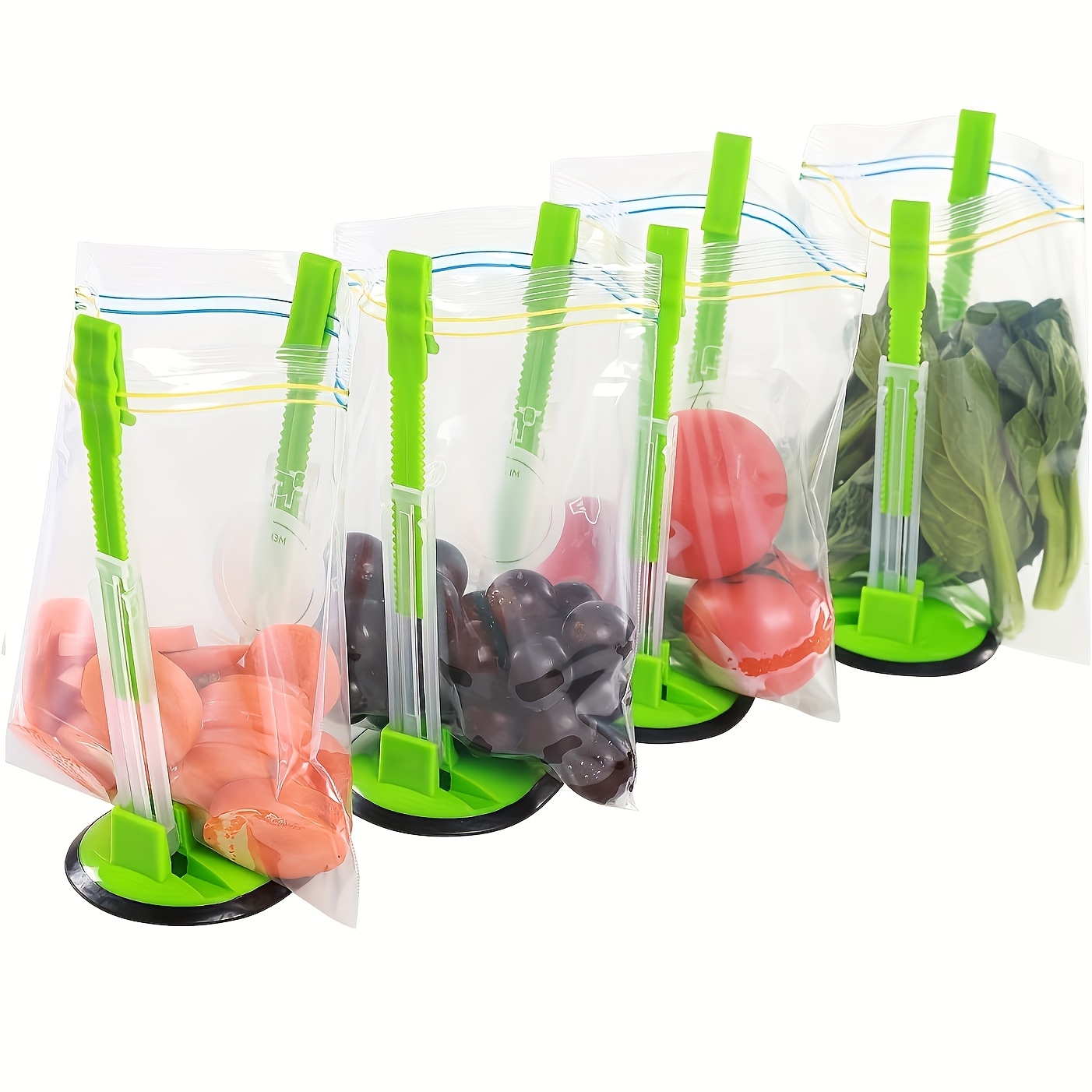 ジッパーバッグホルダー プラスチック製 調整可能 滑り止め  - Kitchen Hand Gadgets のレビューと価格