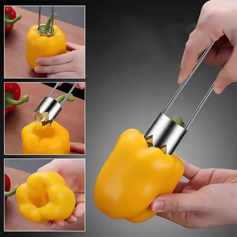 ステンレス鋼フルーツコアリムーバーアップル梨ピーマンピッター - Kitchen Gadgets Kitchen のレビューと価格