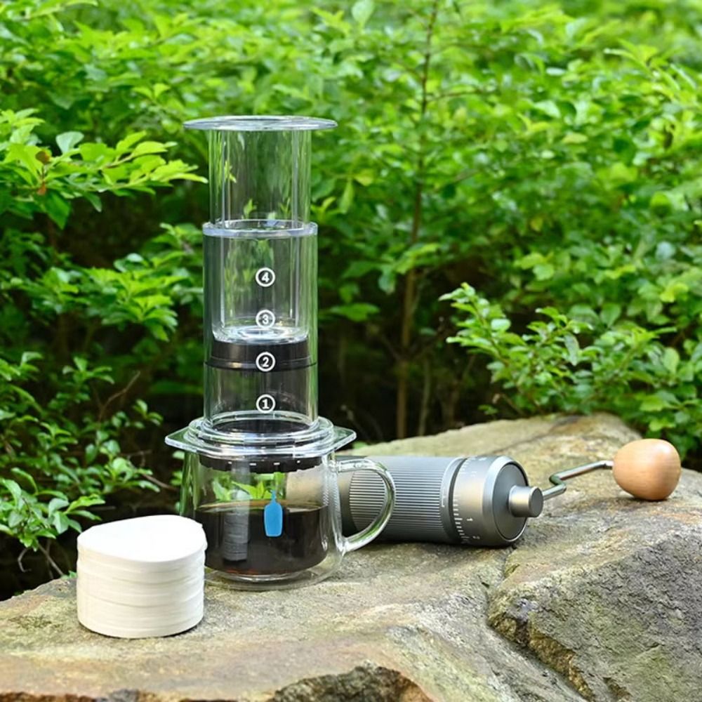 シェアポットポータブルコーヒーケトル透明フレンチスタイルプレ - French Press Coffee Maker のレビューと価格