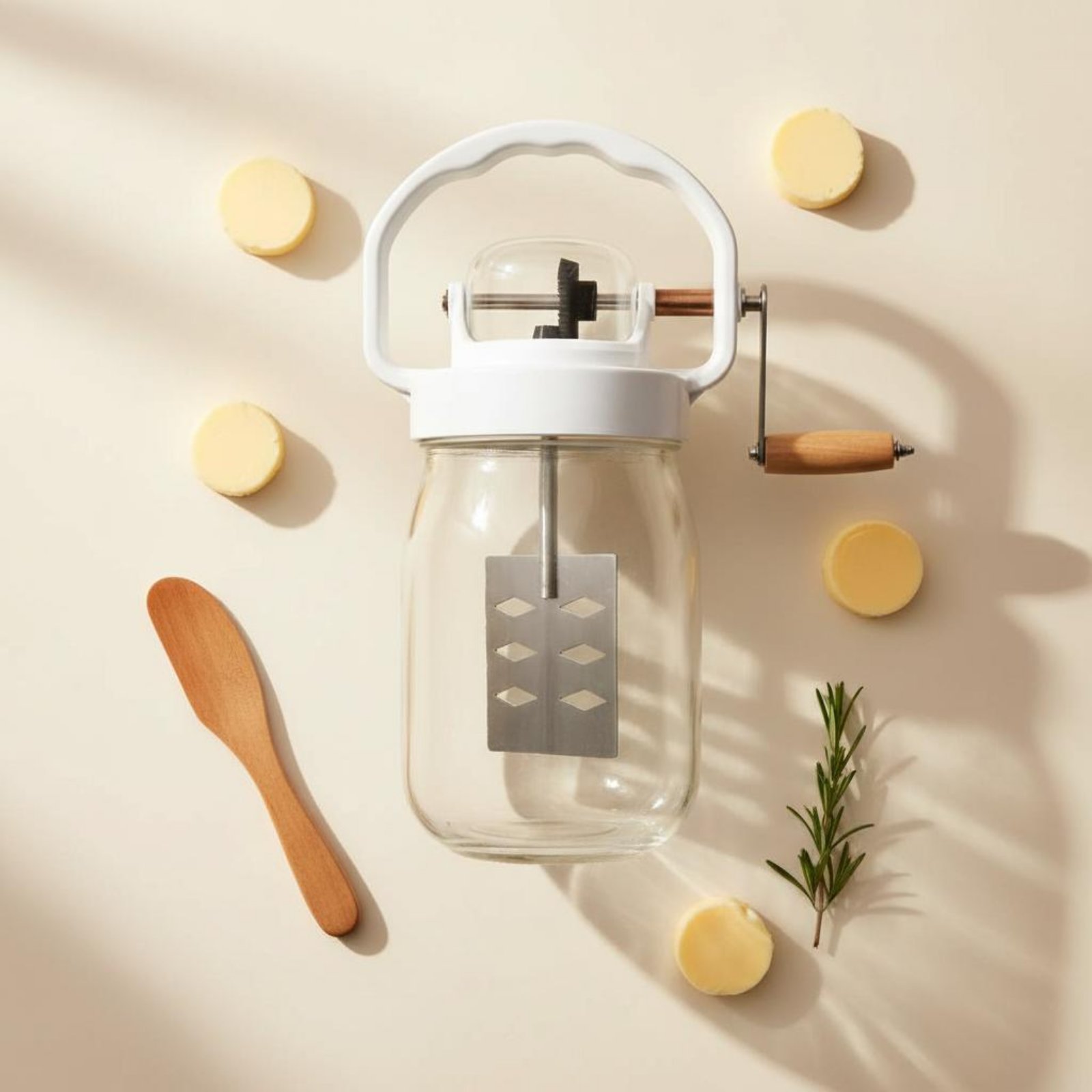 手動バターチャーン 簡単洗浄 ハンドクランクバタージェネレー - Kitchen Hand Gadgets のレビューと価格