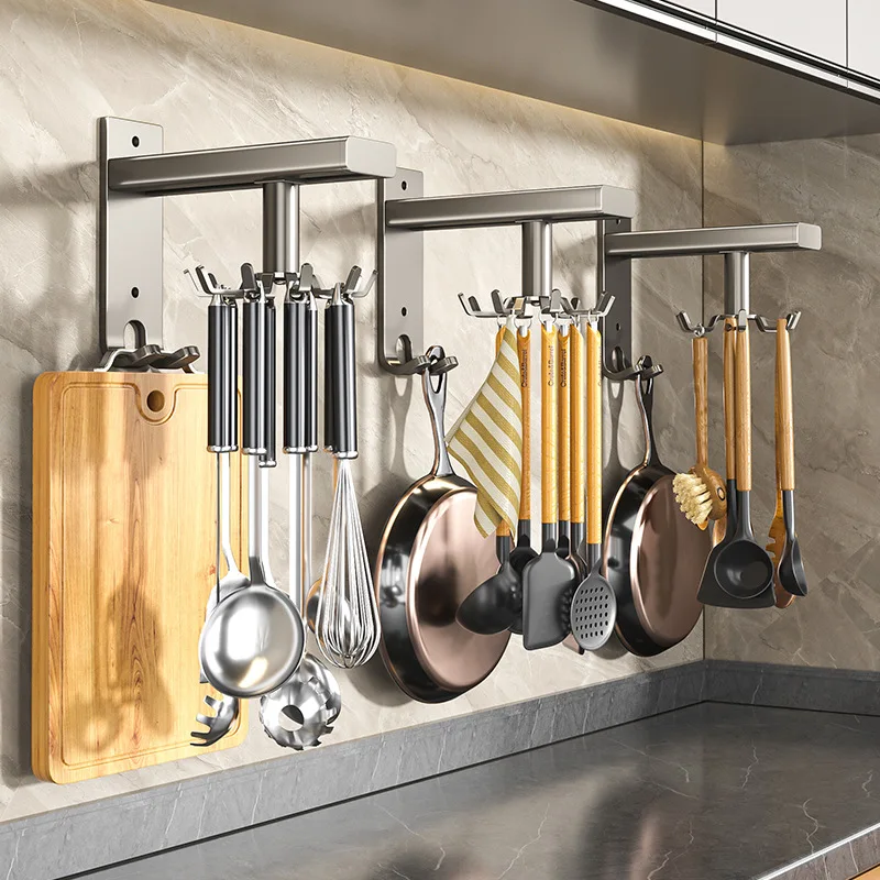 ユニバーサルキッチンフック多目的 360 度回転可能なラック - Kitchen Gadgets Storage Ideas のレビューと価格