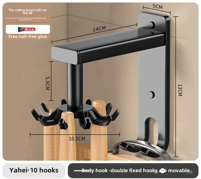 ユニバーサルキッチンフック多目的 360 度回転可能なラック - Kitchen Gadgets Storage Ideas のレビューと価格
