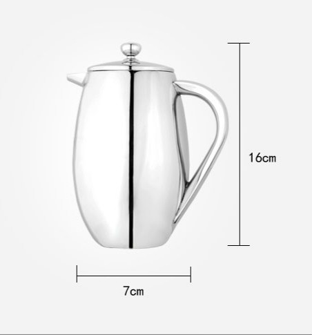 304ステンレス鋼フレンチプレスコーヒーポット、フィルタータ - French Press Coffee Maker のレビューと価格