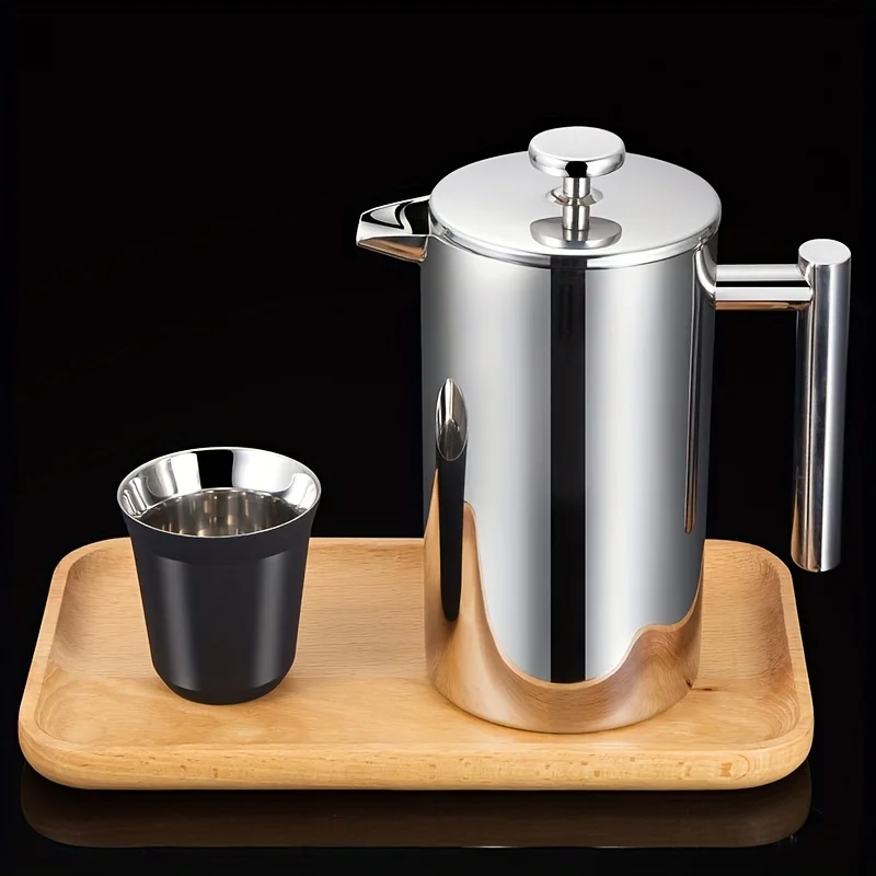 エレガントな350mlステンレス製フレンチプレスコーヒーメー - French Press Coffee Maker のレビューと価格