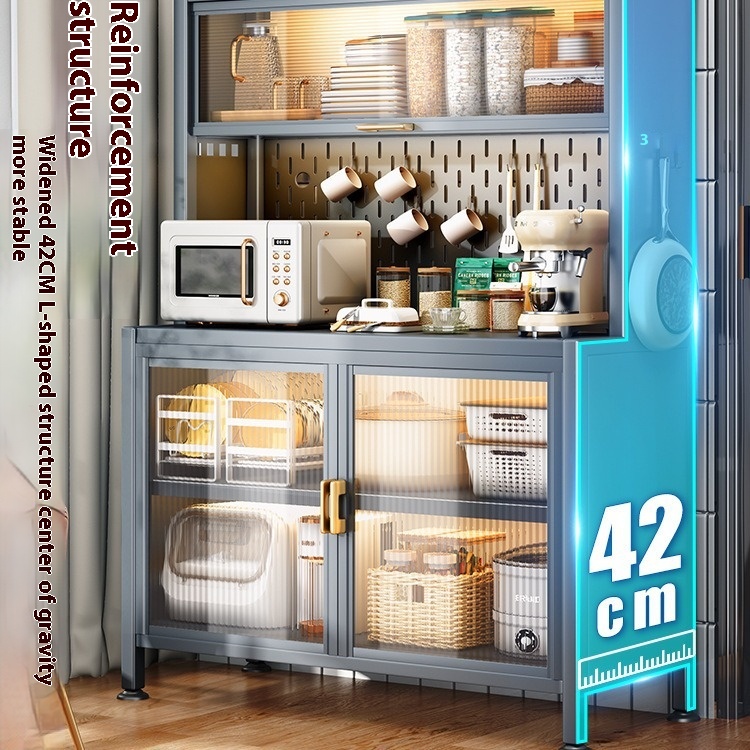 多層金属キッチン収納ラック床置きオーガナイザーキャビネット電 - Kitchen Gadgets Storage Ideas のレビューと価格