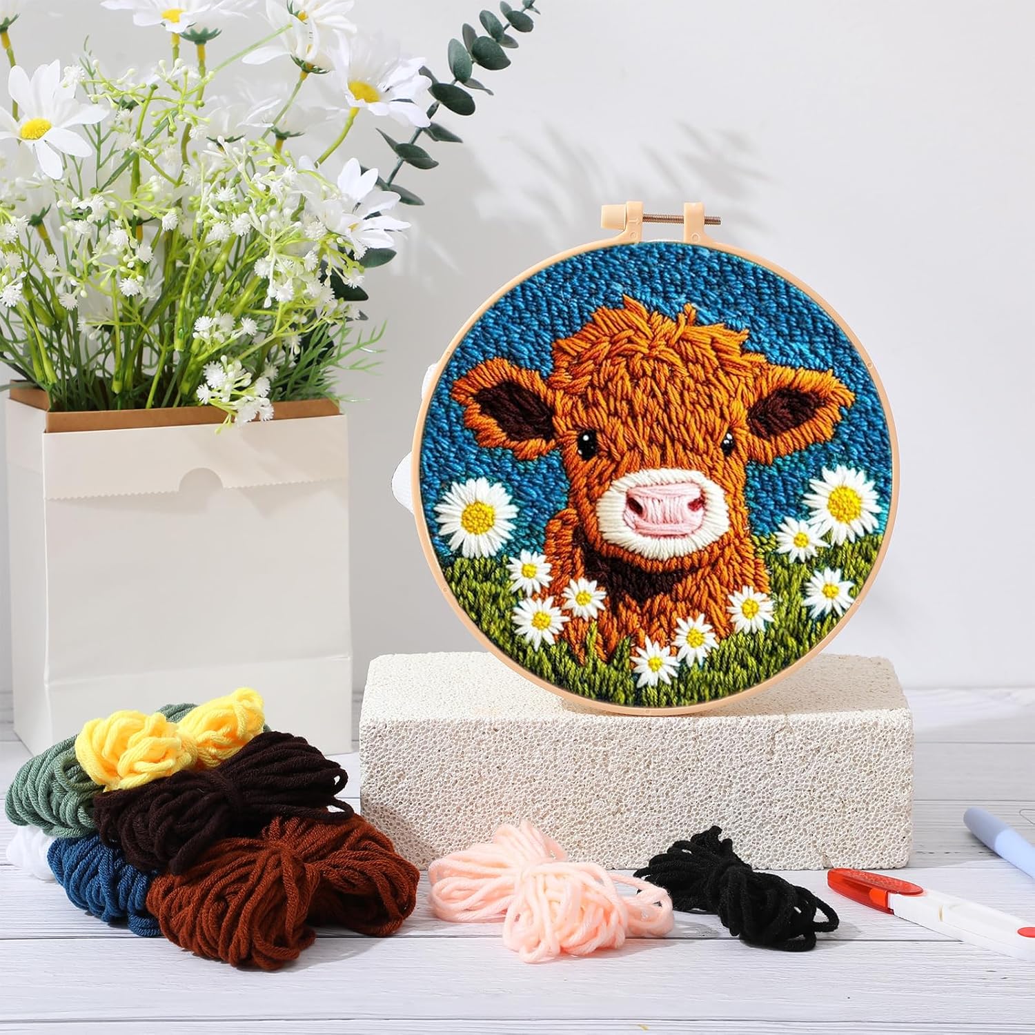 20x20cm マッシュルーム型パンチニードル刺繍スターター - Kitchen Gadgets Crossword のレビューと価格