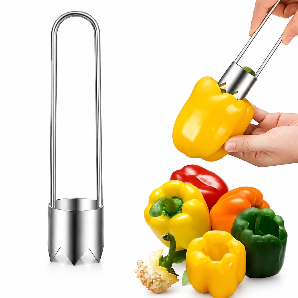 ステンレス製果物野菜芯抜き器、ピーマン種子除去ツール、リンゴ - Kitchen Gadgets Kitchen のレビューと価格