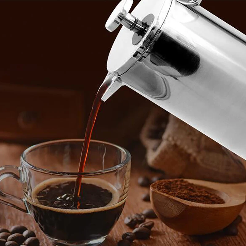 二重壁断熱コーヒーポットフィルター耐熱フレンチプレスコーヒー - French Press Coffee Maker のレビューと価格