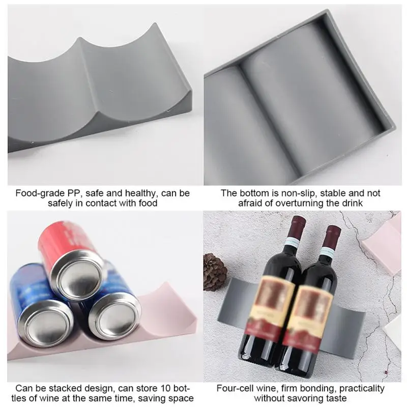 1個入り積み重ね可能なワインボトルホルダー、冷蔵庫、パントリ - Kitchen Gadgets Storage Ideas のレビューと価格