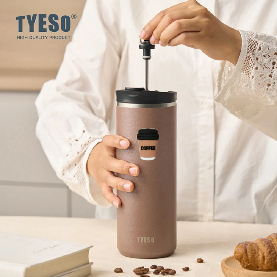Tyeso 750ml フレンチプレス真空断熱マグカップ ス - French Press Coffee Maker のレビューと価格