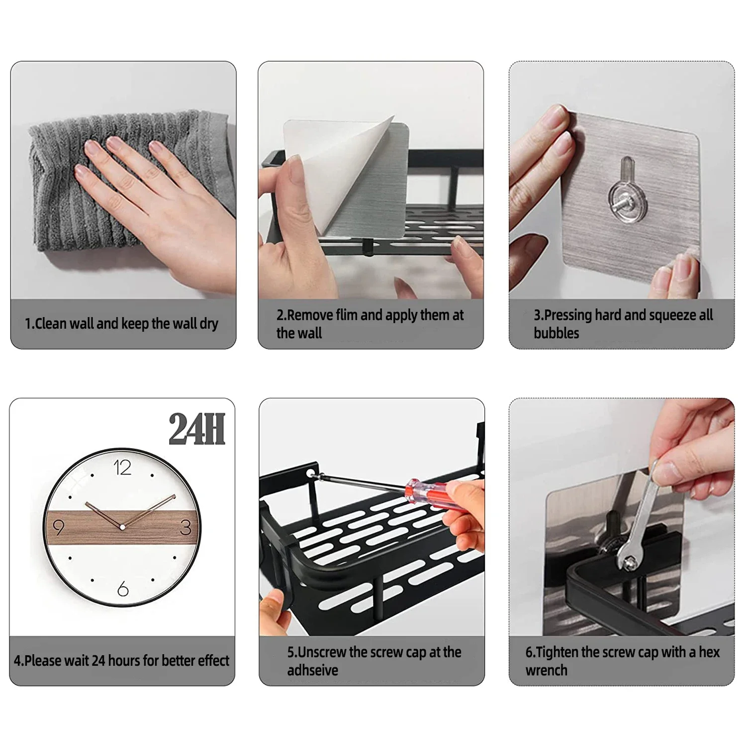 バスルームの棚キッチン収納オーガナイザーアルミ合金シャンプー - Kitchen Gadgets Storage Ideas のレビューと価格